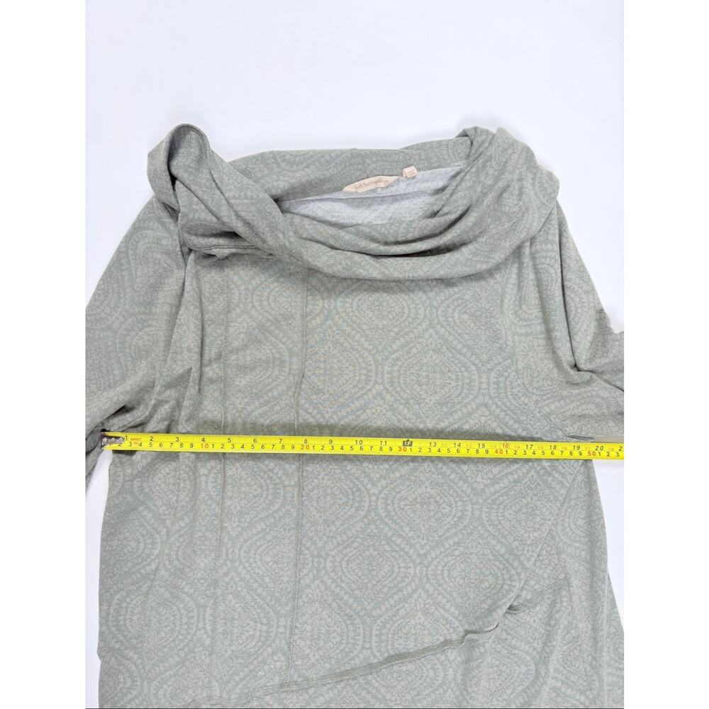 Soft Surroundings Sage Green Draped Cowl Neck Tunic - Picture 13 of 14